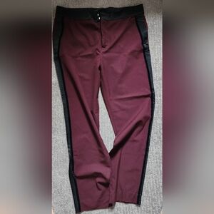 Women's Burgundy and Black Pants